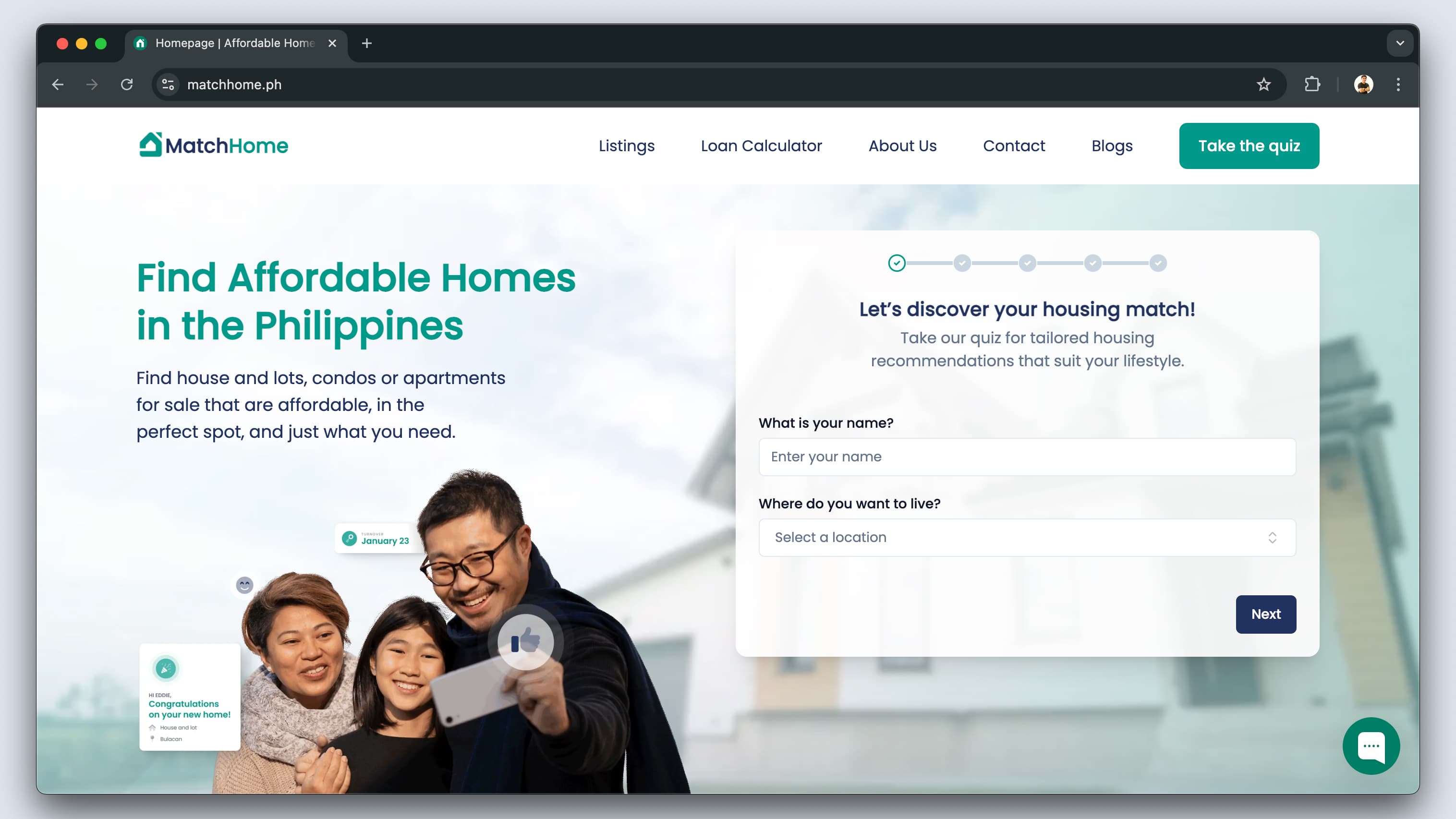 MatchHome project preview